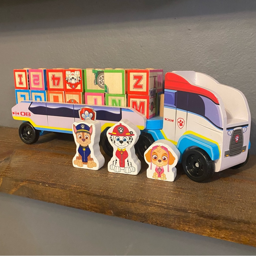 Melissa Doug Paw Patrol ABC Wooden Block Truck